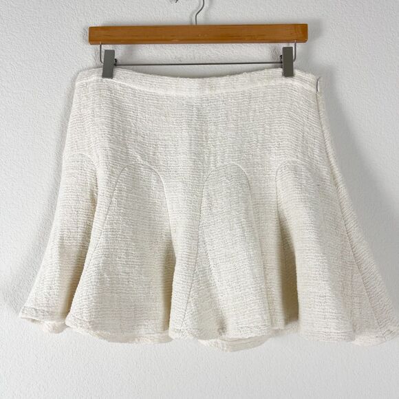 10 Crosby Derek Lam Dresses & Skirts - Derek Lam 10 Crosby Mini Skirt Womens 8 Ivory Cream Tweed Fit and Flare Classic